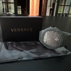 Versace Gray Minimalist Watch